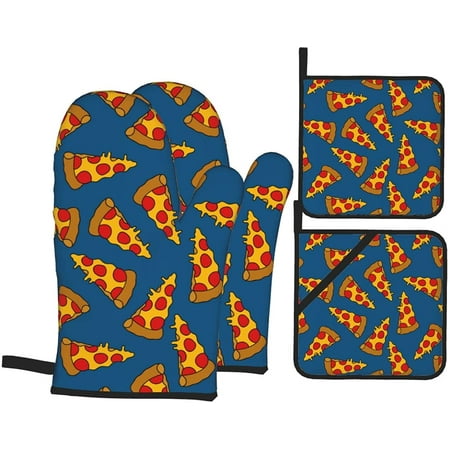 Pizza Oven Mitts and Pot Holders Set of 4 Oven Mittens and Potholders Heat Resistant Gloves for Kitchen Cooking Baking Grilling BBQ
Pizza Oven Mitts and Pot Holders Set of 4 Oven Mittens and Potholders Heat Resistant Gloves for Kitchen Cooking Baking Grilling BBQ