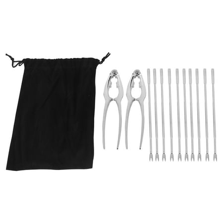 Seafood Tool Kit Stainless Steel Leg and Forks Nut Set Shellfish Sheller 12Pcs