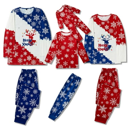 Matching Family Pajamas Sets Christmas PJ s with Deer Long Sleeve Tee and Snowflake Print Pants Loungewear
Matching Family Pajamas Sets Christmas PJ s with Deer Long Sleeve Tee and Snowflake Print Pants Loungewear