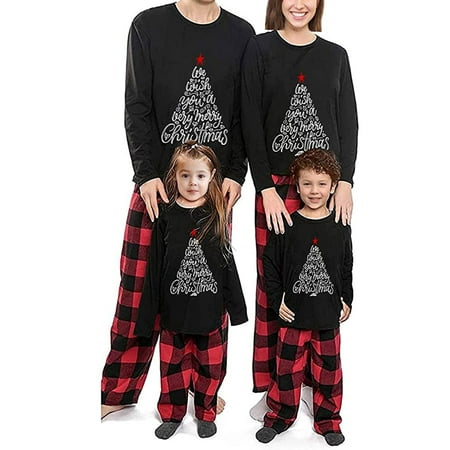 Christmas Family Matching Pajamas Set Letter Print Long Sleeve Tops Casual Plaid Pants Sleepwear
Christmas Family Matching Pajamas Set Letter Print Long Sleeve Tops Casual Plaid Pants Sleepwear