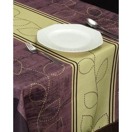Green Burdeos 100% Polyester Stain Resistant Tablecloth 39 x 58 inch