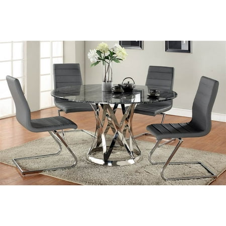 5-Pc Round Dining Table Set