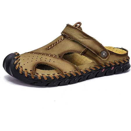 Mens Closed Toe Leather Sandals Summer Casual Fisherman Sandals Walking Outdoor Beach Shoes
Mens Closed Toe Leather Sandals Summer Casual Fisherman Sandals Walking Outdoor Beach Shoes