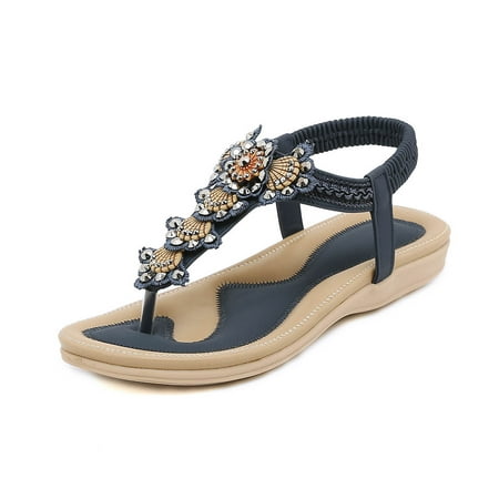 YanHoo Thong Flat Sandals Casual Beaded Flower Rhinestone T Strap Dress Sandals Adjustable Ankle Buckle Dress Thong Sandals for Women Summer Wedding
YanHoo Thong Flat Sandals Casual Beaded Flower Rhinestone T Strap Dress Sandals Adjustable Ankle Buckle Dress Thong Sandals for Women Summer Wedding