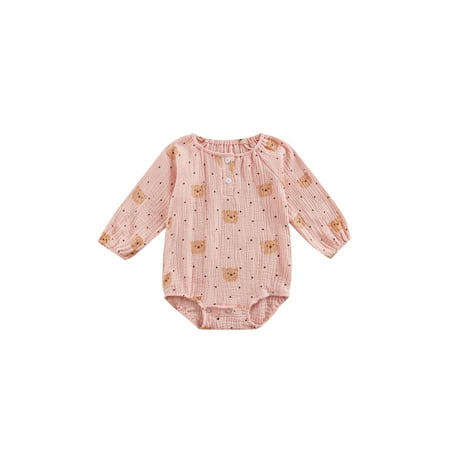 Nokpsedcb Fall Spring Infant Baby Girls Boys Lovely Rompers Cartoon Bear Print Jumpsuits Pink 0-6 Months
Nokpsedcb Fall Spring Infant Baby Girls Boys Lovely Rompers Cartoon Bear Print Jumpsuits Pink 0-6 Months