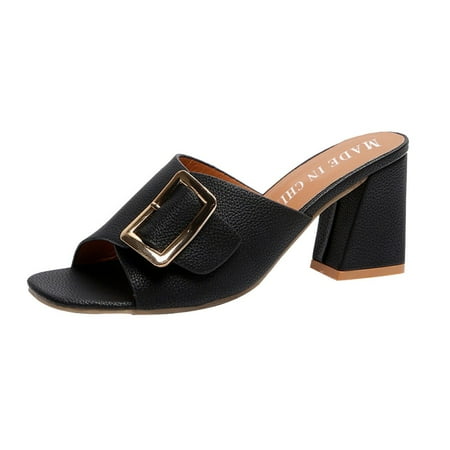 knqrhpse slippers for women Summer Fashion Outer Wear Sandals And With Thick Heel Belt Buckle womens slippers house slippers for women
knqrhpse slippers for women Summer Fashion Outer Wear Sandals And With Thick Heel Belt Buckle womens slippers house slippers for women