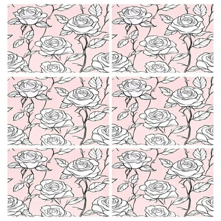 Ryvnso Placemats Set of 6 Vintage Roses Flowers-i5 Dining Mats Heat-Resistant Non-Slip Washable Table Mat
Ryvnso Placemats Set of 6 Vintage Roses Flowers-i5 Dining Mats Heat-Resistant Non-Slip Washable Table Mat