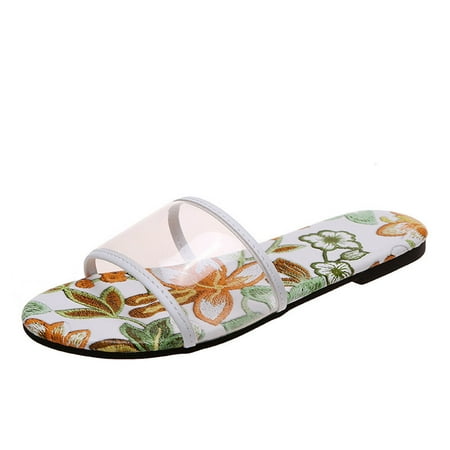 Gzztg Flip Flops For Women Outer Wear Ladies Casual Flat Color Transparent Sandals Sandal
Gzztg Flip Flops For Women Outer Wear Ladies Casual Flat Color Transparent Sandals Sandal