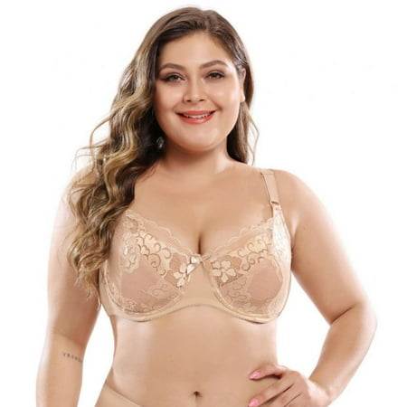 Women s Scalloped Lace Bra Embroidery Floral Bralette Underwire Minimizer Bras Unlined 3/4 Cups Bra Non-Padded Plus Size Sexy Push up Brassiere 1 Pack
Women s Scalloped Lace Bra Embroidery Floral Bralette Underwire Minimizer Bras Unlined 3/4 Cups Bra Non-Padded Plus Size Sexy Push up Brassiere 1 Pack
