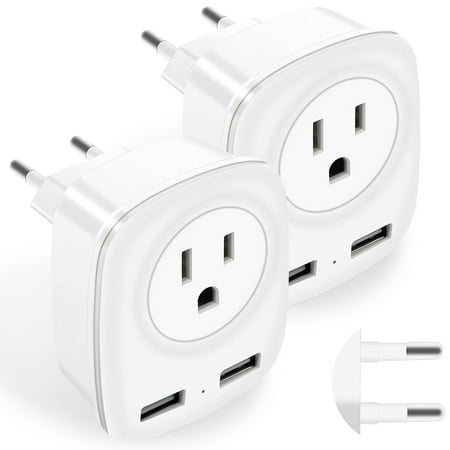Littleduckling European Travel Power Adapter 3-in-1 International Power Adapter Charger with 2 USB Ports for US 100-250V Multi-function Power Adaptor Travel Spare Adapter for Cellphone Tablet
Littleduckling European Travel Power Adapter 3-in-1 International Power Adapter Charger with 2 USB Ports for US 100-250V Multi-function Power Adaptor Travel Spare Adapter for Cellphone Tablet