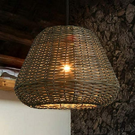 MANXING Retro LED Pendant Lighting Lodge Style Bucket Hanging Lamp Weave Rattan 1 Light Ceiling Pendant Light in Brown for Coffee Shop Dining Room Restaurant - 13.5 (34.6 cm)
MANXING Retro LED Pendant Lighting Lodge Style Bucket Hanging Lamp Weave Rattan 1 Light Ceiling Pendant Light in Brown for Coffee Shop Dining Room Restaurant - 13.5 (34.6 cm)