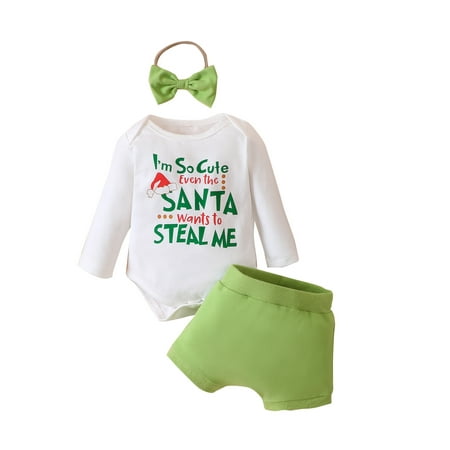 FEORJGP Toddlers Infant Newborn Baby Girls Christmas Outfits Long Sleeve Jumpsuit Letter Print Romper Crew Neck Bodysuit with Shorts Headband Set Cute Clothes
FEORJGP Toddlers Infant Newborn Baby Girls Christmas Outfits Long Sleeve Jumpsuit Letter Print Romper Crew Neck Bodysuit with Shorts Headband Set Cute Clothes