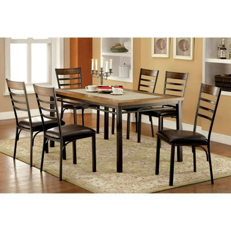 Furniture of America Reliford 7 Piece Dining Table Set