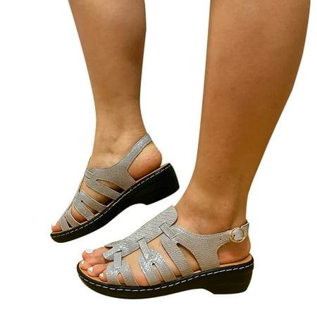 NECHOLOGY Western Sandals for Women Ladies Shoes Fashion Comfortable Hollow Breathable Wedge Heel Sandals Womens Size 9 Grey 6.5
NECHOLOGY Western Sandals for Women Ladies Shoes Fashion Comfortable Hollow Breathable Wedge Heel Sandals Womens Size 9 Grey 6.5