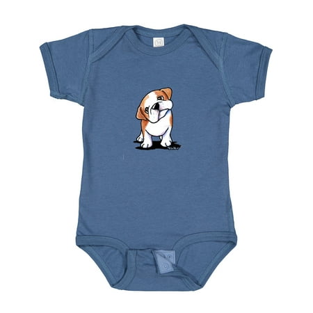 Inktastic KiniArt Bulldog Puppy Gift Baby Boy or Baby Girl Bodysuit