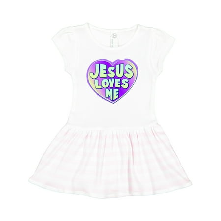 Inktastic Jesus Loves Me Gift Toddler Girl Dress