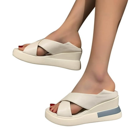 Aayomet Women s Sandals Fashion Womens Breathable Lace Up Shoes Thick Soled Wedges Casual Sandals Beige 6.5
Aayomet Women s Sandals Fashion Womens Breathable Lace Up Shoes Thick Soled Wedges Casual Sandals Beige 6.5