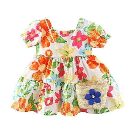 Icvfdpl Children s Little Girl Baby Dress Short Sleeve Printing V Neck Floral Prints Ruffles Princess Dance Clothes Stylish Party Sundress
Icvfdpl Children s Little Girl Baby Dress Short Sleeve Printing V Neck Floral Prints Ruffles Princess Dance Clothes Stylish Party Sundress