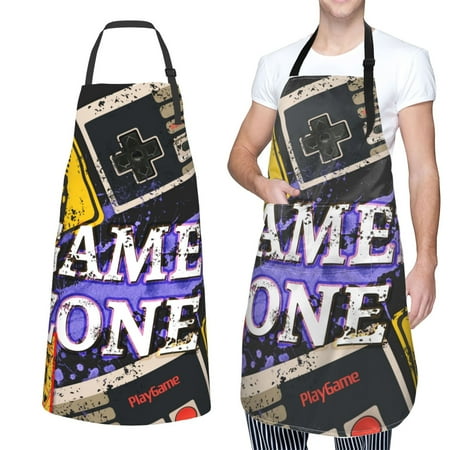 XMXT 1 Pcs Waterproof Kitchen Cooking Apron Retro Game Handle Elements Pattern Adjustable Aprons for Women Men with Pockets
XMXT 1 Pcs Waterproof Kitchen Cooking Apron Retro Game Handle Elements Pattern Adjustable Aprons for Women Men with Pockets