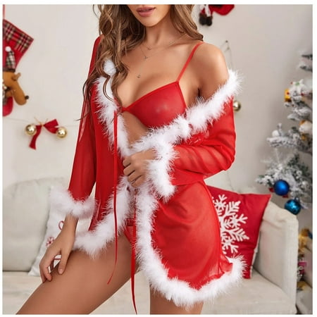 Juebong Underwear for Women Clearance Under $10.00 Women Christmas Sling Sexy V-neck Sexy Dress With Collar Sexy Lingerie Suit Red S
Juebong Underwear for Women Clearance Under $10.00 Women Christmas Sling Sexy V-neck Sexy Dress With Collar Sexy Lingerie Suit Red S