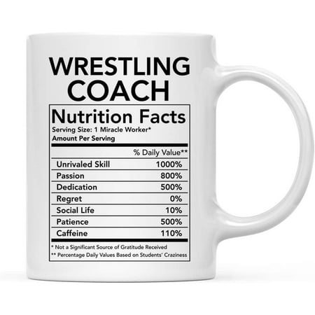 CTDream Funny 11oz. Ceramic Coffee Tea Mug Thank You Gift Wrestling Coach Nutritional Facts 1-Pack
CTDream Funny 11oz. Ceramic Coffee Tea Mug Thank You Gift Wrestling Coach Nutritional Facts 1-Pack