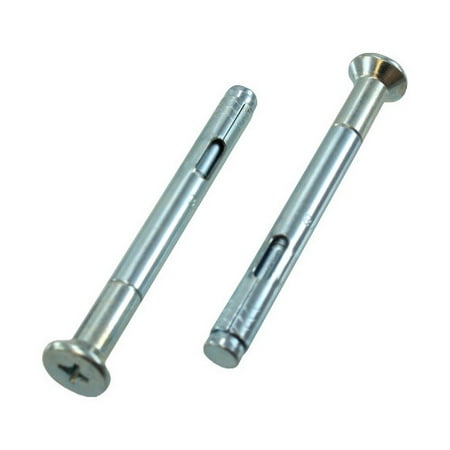 3/8 X 5 Zinc Plated Flat Head Phillips Sleeve Anchors (Pack of 12)