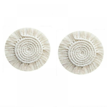 2PCS Cotton Braid Coaster Bohemia Handwoven Macrame Placemats Heat Insulation Table Mat Coffee Cup Coaster Table Accessories
2PCS Cotton Braid Coaster Bohemia Handwoven Macrame Placemats Heat Insulation Table Mat Coffee Cup Coaster Table Accessories