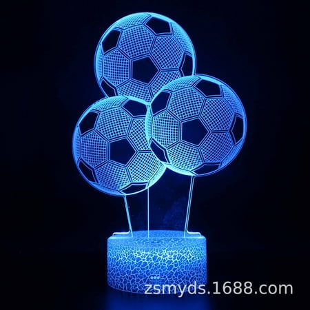 Kids Night Lights 3D Football Birthday Christmas Valentine s Day Gifts for Sports Fans Boys Girls Crack base: colorful + touch(MY-1262)
Kids Night Lights 3D Football Birthday Christmas Valentine s Day Gifts for Sports Fans Boys Girls Crack base: colorful + touch(MY-1262)