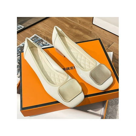 Eloshman Ladies Comfort Chunky Block Heel Heels Work Fashion Square Toe Office Shoe Lightweight Dress Pump Shoes Off-white 7
Eloshman Ladies Comfort Chunky Block Heel Heels Work Fashion Square Toe Office Shoe Lightweight Dress Pump Shoes Off-white 7