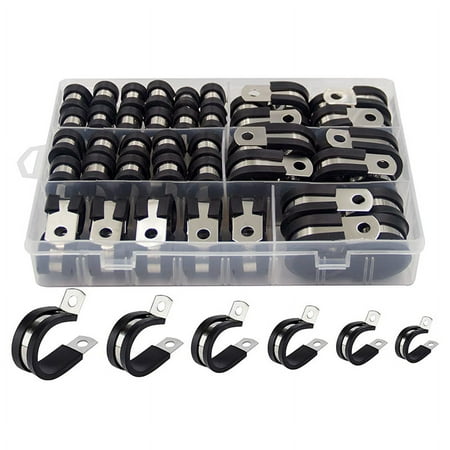 Cable Clamp Assortment Kit Stainless Steel Rubber Coated Cushioned Insulated Cable Clamp Automotive Wire Pipe Clamp
Cable Clamp Assortment Kit Stainless Steel Rubber Coated Cushioned Insulated Cable Clamp Automotive Wire Pipe Clamp
