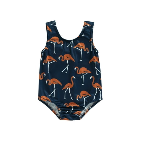 Suanret Summer Kids Baby Girls Swimwear Flamingo Print Round Neck Sleeveless Romper Beachwear Swimsuit Navy Blue 12-18 Months
Suanret Summer Kids Baby Girls Swimwear Flamingo Print Round Neck Sleeveless Romper Beachwear Swimsuit Navy Blue 12-18 Months
