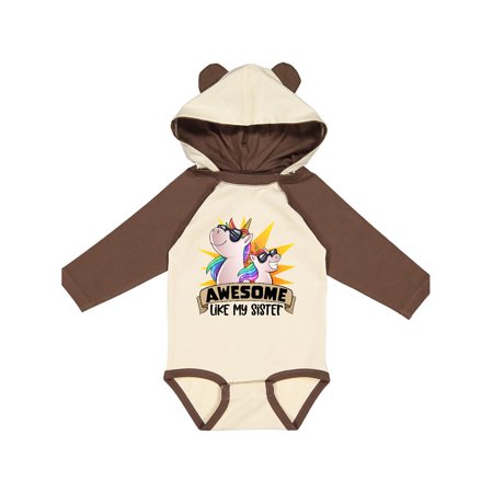 Inktastic Awesome Like My Sister Cute Unicorn Family in Sunglasses Gift Baby Boy or Baby Girl Long Sleeve Bodysuit
Inktastic Awesome Like My Sister Cute Unicorn Family in Sunglasses Gift Baby Boy or Baby Girl Long Sleeve Bodysuit