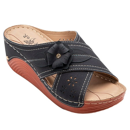 Women s Mid Wedge Slides Heightening Shoes with Comfy PU for Dresses Jeans Skirts Short Pants 40 Black
Women s Mid Wedge Slides Heightening Shoes with Comfy PU for Dresses Jeans Skirts Short Pants 40 Black