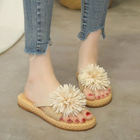 STEADY Women s Summer New Flower Fashion Slippers Flat Bottomed Holiday Beach Shoes Beige / 38
STEADY Women s Summer New Flower Fashion Slippers Flat Bottomed Holiday Beach Shoes Beige / 38