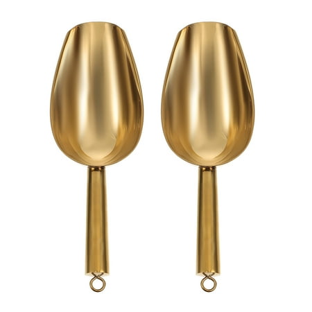 2 Pcs Ice Scoops Stainless Steel Ice Scoops Bar Ice Scoop Dry Goods Scoop