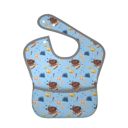 Bingfone Mess-Proof Baby Bib - Waterproof Bib for Baby Boy or Girl with Food Catcher Pocket Unisex-Sea Turtle
Bingfone Mess-Proof Baby Bib - Waterproof Bib for Baby Boy or Girl with Food Catcher Pocket Unisex-Sea Turtle
