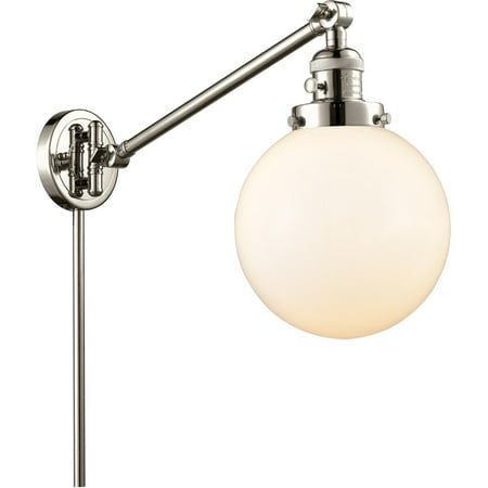 Polished Nickel Tone Wall Sconces 8 Wide Steel/Cast Brass/Glass Medium Base 1 Light Fixture
Polished Nickel Tone Wall Sconces 8 Wide Steel/Cast Brass/Glass Medium Base 1 Light Fixture