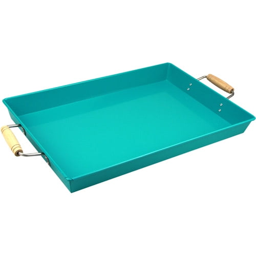 Better Homes & Gardens Metal Aqua Rectangle Tray