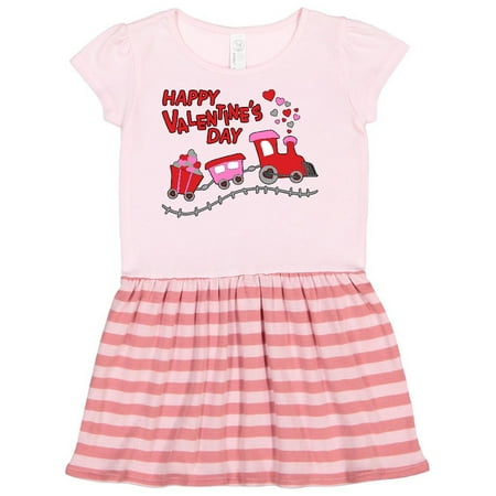Inktastic Happy Valentine s Day Choo Choo Train Outfit Gift Toddler Girl Dress
