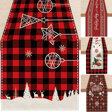 Christmas Snowflake Plaid Linen Table Runners for Dining Table Wedding Party Decor Dining Table Decor,Style-A
Christmas Snowflake Plaid Linen Table Runners for Dining Table Wedding Party Decor Dining Table Decor,Style-A