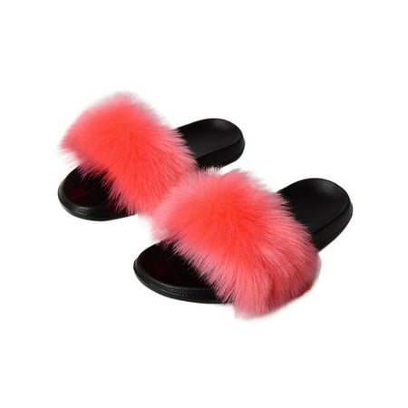 Ferndule Women Open Toe Fuzzy Slippers Summer Beach Cozy Flat Sandals Casual Slip On Plush Slipper Watermelon Red 5.5-6
Ferndule Women Open Toe Fuzzy Slippers Summer Beach Cozy Flat Sandals Casual Slip On Plush Slipper Watermelon Red 5.5-6