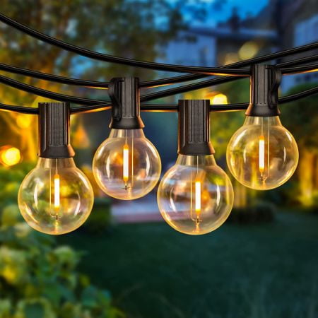 50FT LED G40 Outdoor Patio String Lights Shatterproof Globe String Lights With 50 And 2 Dimmable Edison Bulbs
50FT LED G40 Outdoor Patio String Lights Shatterproof Globe String Lights With 50 And 2 Dimmable Edison Bulbs