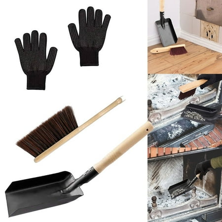 Fireplace Ash Shovel and Brush Set with Nylon Gloves Home Fireplaces Clean Tools
Fireplace Ash Shovel and Brush Set with Nylon Gloves Home Fireplaces Clean Tools