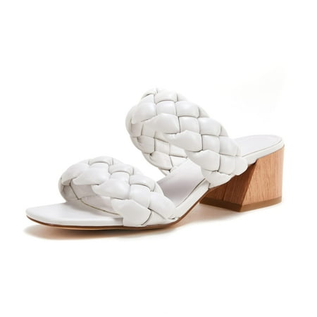 Saodimallsu Women Braided Heeled Sandals Square Open Toe Backless Block Heel Double Straps Slip on Leather Slides Shoes
Saodimallsu Women Braided Heeled Sandals Square Open Toe Backless Block Heel Double Straps Slip on Leather Slides Shoes