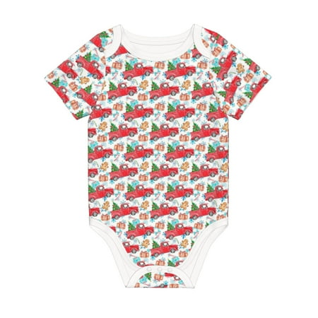 Coaee Watercolor Red Truck And Fir Tree for Soft Cotton Baby Short-Sleeve Bodysuit Baby Girls Boys Bodysuit Romper
Coaee Watercolor Red Truck And Fir Tree for Soft Cotton Baby Short-Sleeve Bodysuit Baby Girls Boys Bodysuit Romper