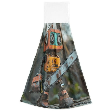 WOBOGO Animated Chainsaw Robot Hand Towel Set of 2 Absorbent for Kitchen and Bathroom With Velcro Hanging Loop 18.2×14in
WOBOGO Animated Chainsaw Robot Hand Towel Set of 2 Absorbent for Kitchen and Bathroom With Velcro Hanging Loop 18.2×14in