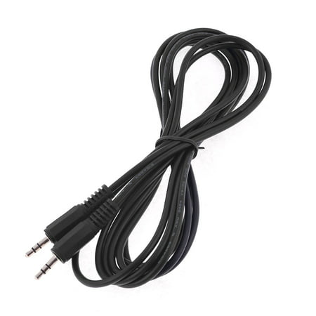 Silver Tone Plug 3.5mm Male to Male Black Jack AV Extension Cable 9.8ft