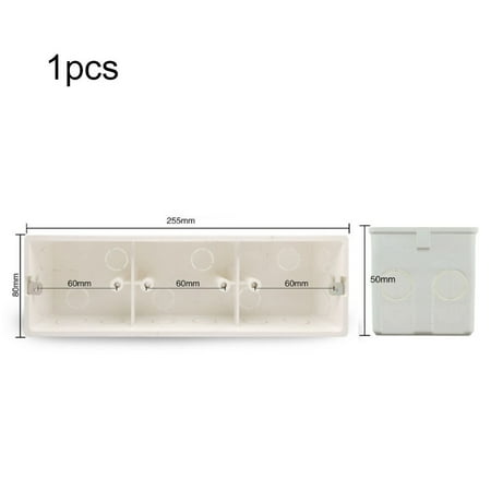 80x80x50mm 1Gang Surface Mount Slim Pattress Back Box Wall Socket Light Switch