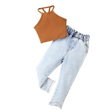 2pcs Toddler Baby Girl Pants Set Sleeveless Knitting Vest Tops + Jeans Denim Trousers with Pockets
2pcs Toddler Baby Girl Pants Set Sleeveless Knitting Vest Tops + Jeans Denim Trousers with Pockets