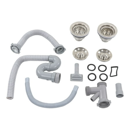 Sink Drain And Pipe Set ABS S Bent Anti Crushing Double Drains Anti Clogging Kitchen Sink Drainer Pipe For Bathroom
Sink Drain And Pipe Set ABS S Bent Anti Crushing Double Drains Anti Clogging Kitchen Sink Drainer Pipe For Bathroom